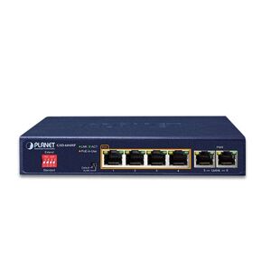 4power Commutateur 4Power 4 ports 10/100/1000T 802.3at PoE + 2 10/100/1000T GSD-604HP