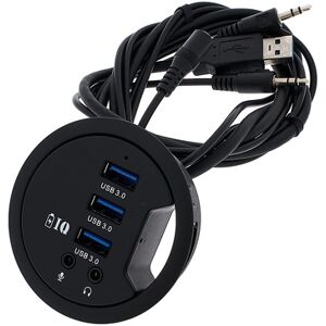 Studio Desk Cable Inlay USB 3 Hub Noir