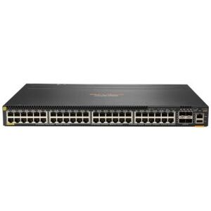 HPE Aruba 6300M - Commutateur - C3 - Géré - 48 x 10/100/1000 (PoE+) + 4 x 1 Gigabit / 10 Gigabit / 25 Gigabit / 50 Gigabit SFP56 (liaison montante/stockage) - de l'avant et du côté vers l'arrière - Montable sur rack - PoE+ (1440 W) - Publicité