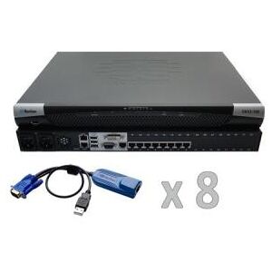 DKX3-108 Switch KVM IP Cat5 8p. 1 local/ 1 distant + 8 modules VGA/USB