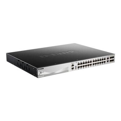 D-Link DGS 3130-30PS - Commutateur - L3 Lite - Géré - 24 x 10/100/1000 (PoE+) + 2 x 10 Gigabit Ethernet + 4 x 10 Gigabit SFP+ - de bureau, Montable sur rack - PoE+ (370 W)