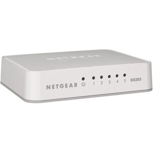 Netgear GS205 Non gestito Gigabit Ethernet (10/100/1000) Bianco