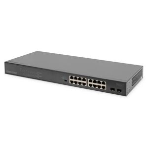 Digitus Switch di rete  PoE multimodale non gestito Gigabit 16 porte + 2 SFP [DN-95347-1]