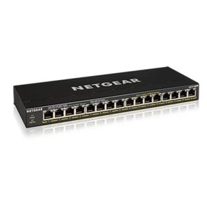 Netgear SPEDIZIONE IMMEDIATA - Switch di rete  GS316PP Non gestito Gigabit Ethernet (10/100/1000) Supporto Power over (PoE) Nero [GS316PP-100EUS]