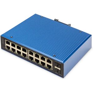 Digitus Switch di rete  Gigabit Ethernet PoE gestito L2 industriale 16+2 porte [DN-651159]