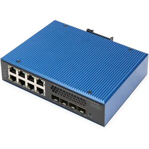 Digitus Switch di rete  Gigabit Ethernet PoE industriale 8 + 4 10G Uplink Port L3 managed [DN-651161]