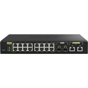 QNAP QSW-M2116P-2T2S switch di rete Gestito L2 2.5G Ethernet Supporto Power over (PoE) Nero [QSW-M2116P-2T2S]