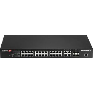 Edimax GS-5424PLC V2 switch di rete Gigabit Ethernet (10/100/1000) Supporto Power over (PoE) 1U Nero [GS-5424PLC V2]