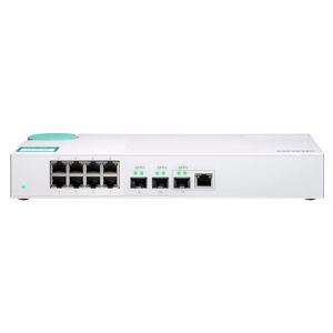 QNAP QSW-308-1C switch di rete Non gestito Gigabit Ethernet (10/100/1000) Bianco [QSW-308-1C]