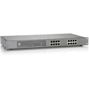 LevelOne GEP-1621 switch di rete Non gestito Gigabit Ethernet (10/100/1000) Supporto Power over (PoE) Grigio [599013]