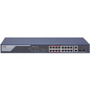 HIKVISION Switch DS-3E0318P-E. Pro Series 18 porte unmanaged 16 Mbps PoE 230W + 2 Uplink Gbps