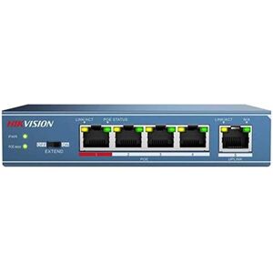 HIKVISION Switch DS-3E0105P-E. Pro series 5 porte unmanaged 4 PoE 60W+ 1 uplink Mbps