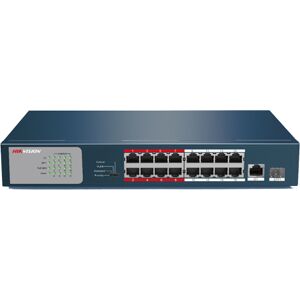 HIKVISION Switch DS-3E0318P-E/M.Value Series 18 porte unmanaged 16 Mbps PoE+1 Uplink Gbps+1 SFP Gbps