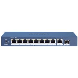 HIKVISION Switch DS-3E0510P-E/M.Value Series 10 porte unmanaged 8Gbps PoE 58W+1 uplink Gbps+1SFP Gbp