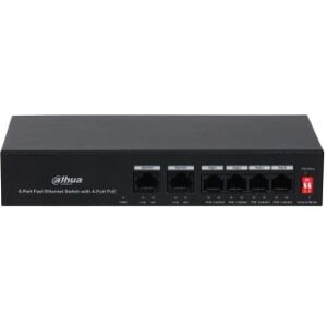 DAHUA PFS3006-4ET-36.Switch unmanaged POE 4 porte 10/100Mbps+2Mbps Uplink