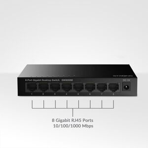 STRONG Switch Gigabit Sw8000m-nero