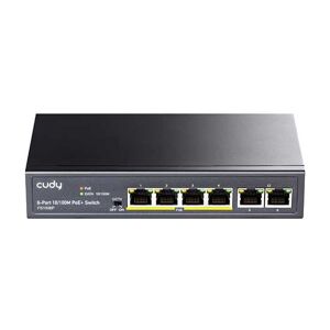 Cudy Switch Di Rete 4 Porte Poe + 2 Porte Uplink 10/100mbps 60w Switch Non Gestionale  Fs1006p