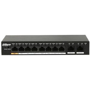 Dahua Pfs3010-8et-96 Switch Di Rete  7 Porte Poe + 1 Porta Hi-Poe + 2 Porta 10/100/1000mbps 96w