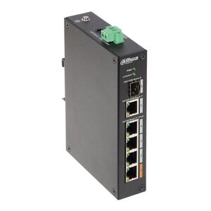 Dahua Pfs3106-4et-60-V2 Switch Di Rete Industriale 3 Porte Poe + 1 Porta Hi-Poe + 1 Porta Sfp + 1 Porta Uplink Base-T 1000mbps Guida Din