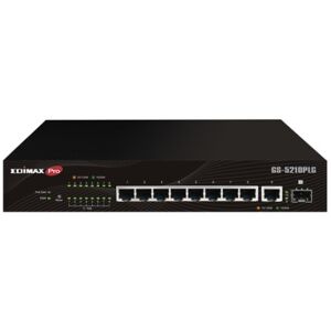 Edimax Switch GS-5210PLG Gestito Gigabit Ethernet (10/100/1000) Supporto Power over Ethernet (PoE) Nero (GS-5210PLG)