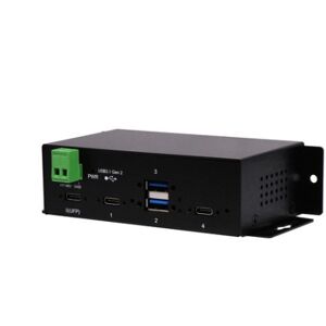 EXSYS EX-1274HMV hub di interfaccia USB 3.2 Gen 2 (3.1 Gen 2) Type-C 10000 Mbit/s Nero (EX-1274HMV)