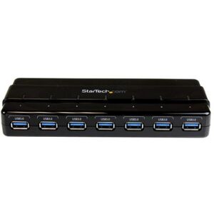 STARTECH - IO NETWORKING StarTech.com HUB USB 3.0 a 7 porte alimentato - Perno e concentratore USB 3.0 ultra veloce - Nero (ST7300USB3B)