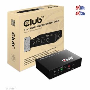 Club 3D SWITCH 3 TO 1 HDMIT 8K60Hz (CSV-1381)