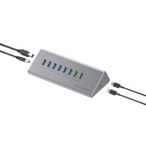 Conceptronic HUBBIES18G hub di interfaccia USB 3.2 Gen 1 (3.1 Gen 1) Type-B 5000 Mbit/s Grigio (HUBBIES18G)