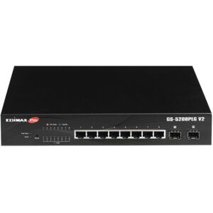 Edimax GS-5208PLG V2 switch di rete Gestito Gigabit Ethernet (10/100/1000) Supporto Power over Ethernet (PoE) Ne (GS-5208PLG V2)