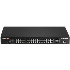 Edimax GS-5424PLC V2 switch di rete Gigabit Ethernet (10/100/1000) Supporto Power over Ethernet (PoE) 1U Nero (GS-5424PLC V2)