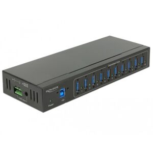 DeLOCK 63919 hub di interfaccia USB 3.2 Gen 1 (3.1 Gen 1) Micro-B 5000 Mbit/s Nero (63919)