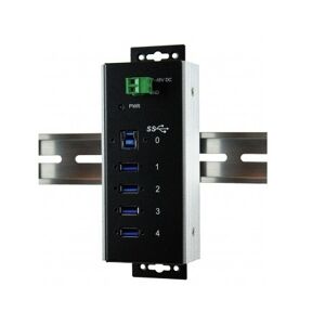 EXSYS EX-1185HMVS-WT hub di interfaccia USB 3.2 Gen 1 (3.1 Gen 1) Type-B 5000 Mbit/s Nero (EX-1185HMVS-WT)