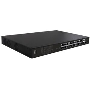 LevelOne FGP-2831 switch di rete Non gestito Fast Ethernet (10/100) Supporto Power over Ethernet (PoE) 1U Nero (FGP-2831)