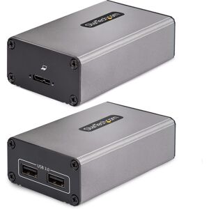 StarTech.com Extender USB 3.0 a 2 Porte su Fibra Multimodale OM3 - LC/LC Hub 2x USB-A 5Gbps Resistente Estensore Ottica fino 350m Ottico [F35023-USB-EXTENDER]