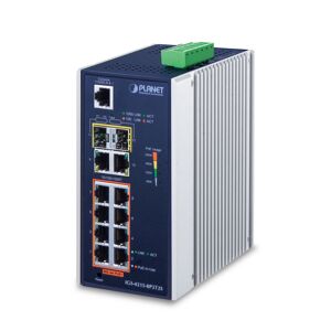 PLANET IGS-4215-8P2T2S switch di rete Gestito L2/L4 Gigabit Ethernet (10/100/1000) Supporto Power over (PoE) Blu, Argento [IGS-4215-8P2T2S]