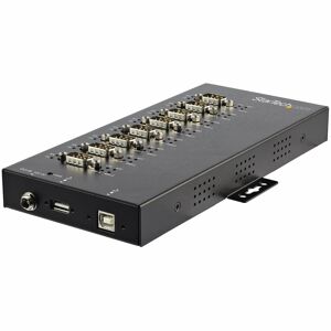 StarTech.com Hub USB  Seriale 8 Porte da a RS232/RS485/RS422 -Hub Convertitore industriale 2.0 DB9 - Protezione IP30 in Metallo installabile su Barra Din ESD 15kV [ICUSB234858I]