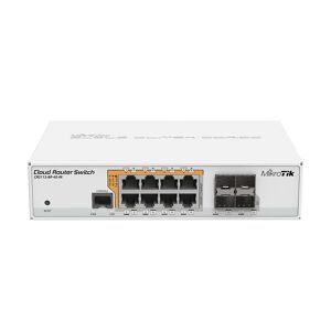 Mikrotik CRS112-8P-4S-IN switch di rete Gigabit Ethernet (10/100/1000) Supporto Power over (PoE) Bianco [CRS112-8P-4S-IN]