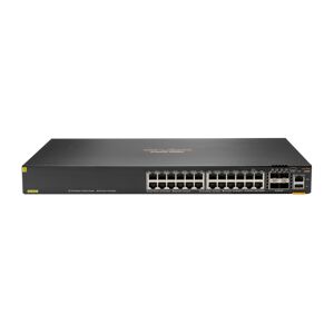 HP Switch di rete  Aruba 6300F 24-port 1GbE Class 4 PoE & 4-port SFP56 Gestito L3 Gigabit Ethernet (10/100/1000) Supporto Power over (PoE) 1U Grigio [JL666A#ABB]