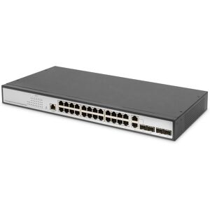 Digitus Switch di rete  livello 2 Gigabit Ethernet, 24 porte, porte RJ45/SFP-combo + uplink SFP [DN-80221-3]