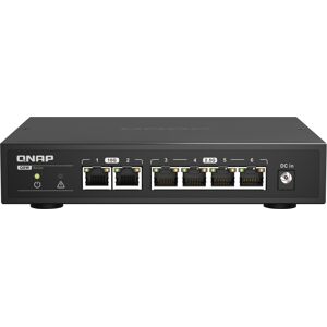 QNAP QSW-2104-2T switch di rete Non gestito 2.5G Ethernet (100/1000/2500) Nero [QSW-2104-2T]