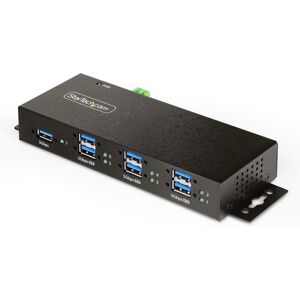 StarTech.com Hub USB gestito a 7 Porte con 7x USB-A, Alloggiamento industriale in metallo resistente, Protezione ESD e contro le sovratensioni, Montabile parete/scrivania/supporto, 3.0/3.1/3.2 Gen 1 5Gbps [5G7AINDRM-USB-A-HUB]