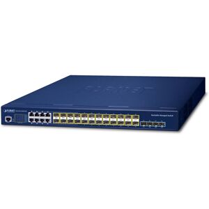 PLANET Switch di rete  Layer 3 16-Port 100/1000X SFP Gestito L3 10G Ethernet (100/1000/10000) 1U Blu