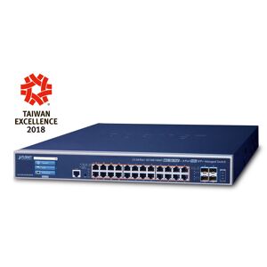 PLANET GS-5220-24UPL4XVR switch di rete Gestito L3 Gigabit Ethernet (10/100/1000) Supporto Power over (PoE) 1.25U Blu