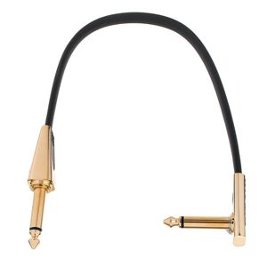 Rockboard Flat Looper/Switch Cable 20 cm Black with gold