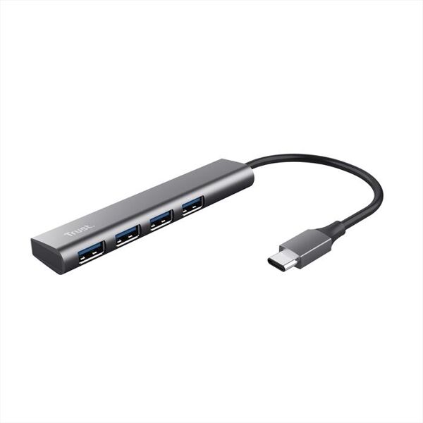 trust halyx 4-port usb-c hub-grey