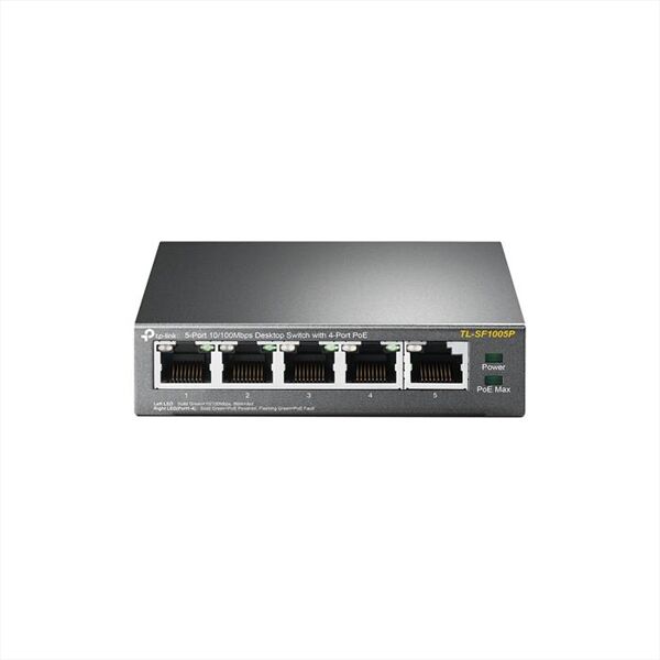 tp-link switch desktop 10/100mbit 5 porte, 4 porte poe