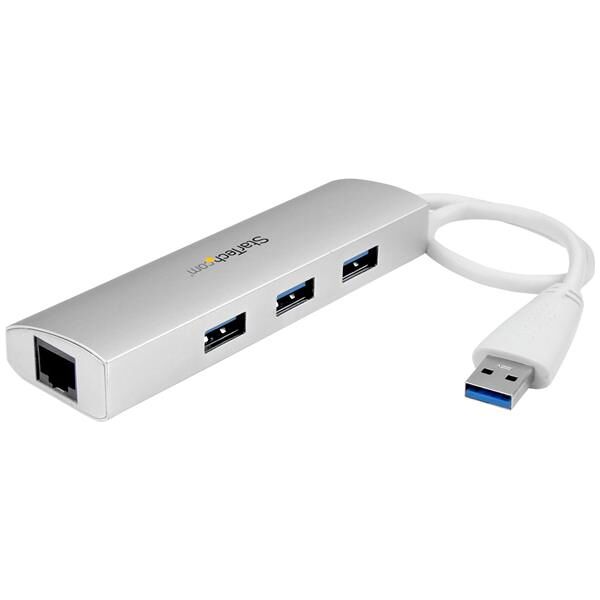 startech st3300g3ua hub usb 3.0 3 porte hot-swap velocità 5000 mbit/s colore silver - st3300g3ua