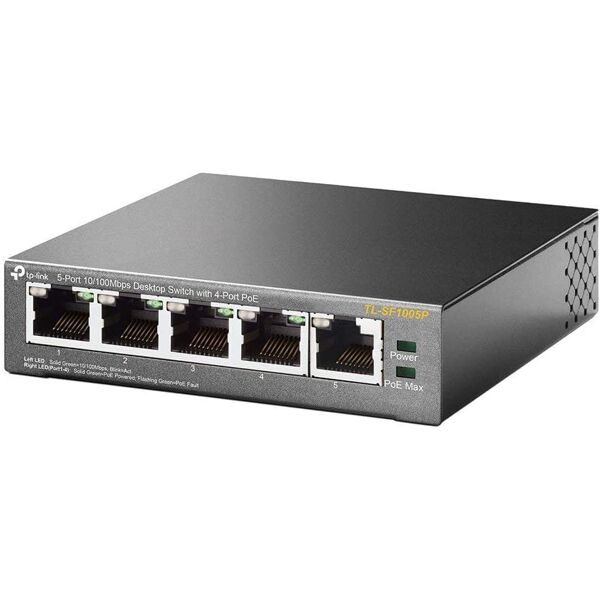 tp-link tl-sf1005p switch 5 porte fast ethernet 10/100 4 full duplex poe - tl-sf1005p