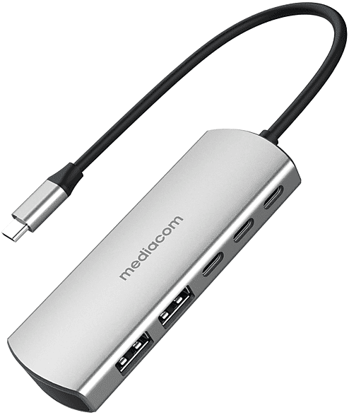 Mediacom HUB USB-C  TYPE-C 4 PORTE E PD