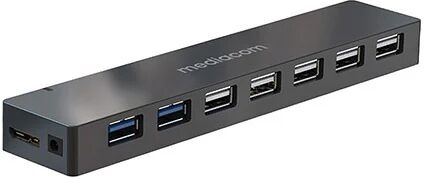 Mediacom MD-U106 hub di interfaccia USB 3.2 Gen 1 (3.1 Gen 1) Micro-B Nero